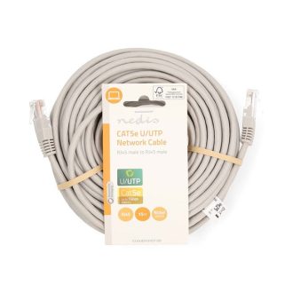   Nedis CCGL85101GY150 UTP Cat5e patch kábel, RJ45, 10/100/1000 Mbit/s, hossz 15m