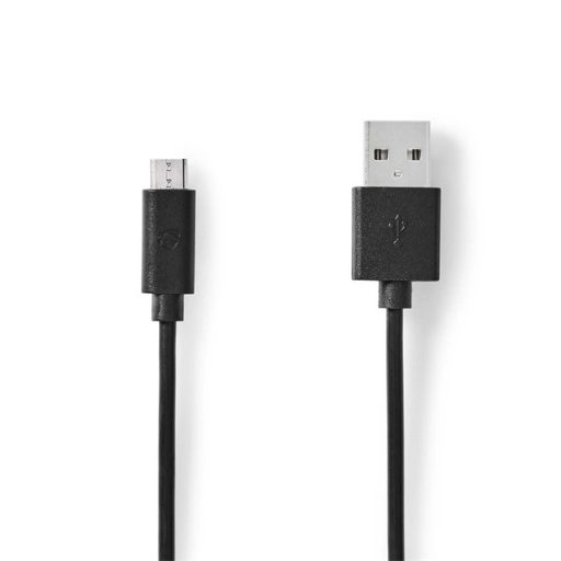 Nedis CCGL60500BK10 USB 2.0  USB-A dugó  - USB Micro-B dugó  10 W 480 Mbps, 1m