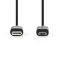 Nedis CCGL60750BK10 USB2.0, USB-C apa - USB Micro-B apa, 60 W, 480 Mbps, hossz 1m