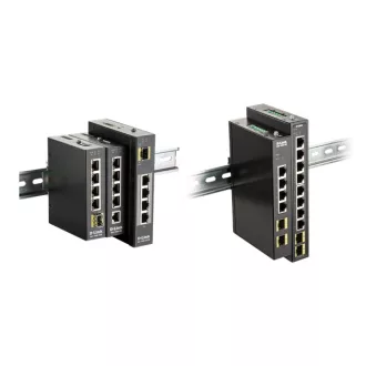   D-LINK Switch Ipari 4x1000Mbps + 2x1000Mbps SFP Menedzselhető Rackes, DIS-100G-06