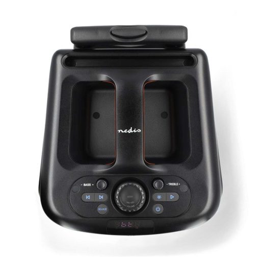 Nedis SPPT2480BK bluetooth hangszóró, 2x 5.25" mélynyomó, 2 x 2" magassugárzó, 240W, 5 óra lejátszási idő, akku