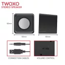 SPEEDLINK SL-810004-BK TWOXO Stereo Speakers, black, Sztereó hangszórók, fekete