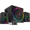 SPEEDLINK SL-830100-BK Gravity Carbon RGB háttérvilágítású 2.1 mélynyomó rendszer, fekete