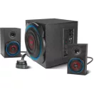 SPEEDLINK SL-830100-BK Gravity Carbon RGB háttérvilágítású 2.1 mélynyomó rendszer, fekete