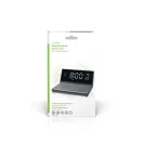 Nedis WCACQ20BK ébresztő óra vezeték nélküli telefon töltővel, Qi tanúsítvánnyal rendelkező 5 / 7,5 / 10 / 15 W töltés
