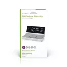 Nedis WCACQ20WT ébresztő óra vezeték nélküli telefon töltővel, Qi tanúsítvánnyal rendelkező 5 / 7,5 / 10 / 15 W töltés