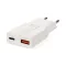 Nedis WCHA20WT gyorstöltő USB-A / USB-C töltő, GaN, PD3.0, 20W, fehér
