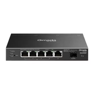   TP-LINK Switch 5x1000Mbps(4xPOE+) + 1xGigabit SFP, Menedzselhető, SG2206MP