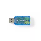 Nedis USCR10051BU USB hangkártya, 3,5mm mikrofon és fejhallgató csatlakozás, virtuális 5.1 3D hangadapter