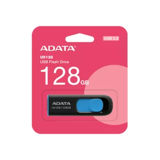 ADATA Pendrive 128GB, UV128 USB 3.2, Fekete-kék
