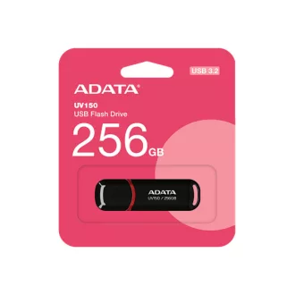 ADATA Pendrive 256GB, UV150 USB 3.2, Fekete