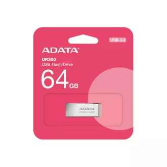 ADATA Pendrive 64GB, UR350 USB 3.2, fémházas, barna