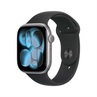   Apple Watch S11 Cellular 42mm Space Grey Aluminium Case with Black Sport Band - S/M