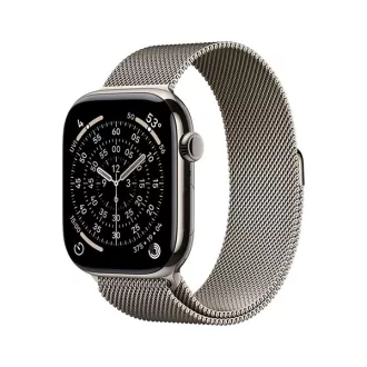   Apple Watch S11 Cellular 42mm Natural Titanium Case with Natural Milanese Loop