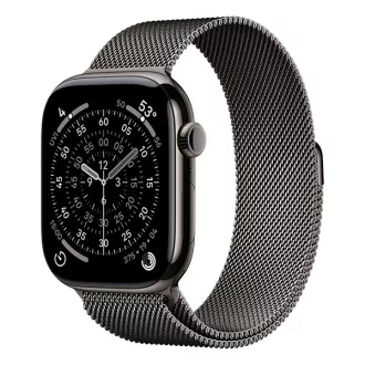   Apple Watch S11 Cellular 46mm Slate Titanium Case with Slate Milanese Loop - M/L