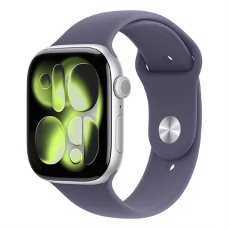   Apple Watch S11 GPS 46mm Silver Aluminium Case with Purple Fog Sport Band - S/M