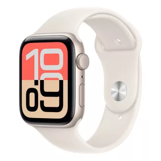   Apple Watch SE 3 GPS 44mm Starlight Aluminium Case with Starlight Sport Band - S/M