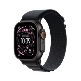   Apple Watch Ultra 3 Cellular 49mm Black Titanium Case with Black Alpine Loop - Small