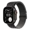 Apple Watch Ultra 3 Cellular 49mm Black Titanium Case with Black Titanium Milanese Loop - Medium