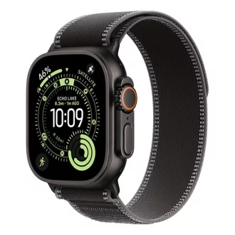  Apple Watch Ultra 3 Cellular 49mm Black Titanium Case with Black/Charcoal Trail Loop - M/L