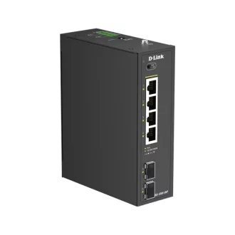   D-LINK Switch Ipari 4x1000Mbps(4xPOE) + 2x1000Mbps SFP, Rackes, DIS-100G-06P