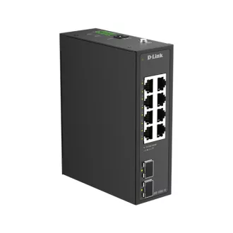   D-LINK Switch Ipari 8x1000Mbps + 2x1000Mbps SFP, Rackes, DIS-100G-10