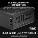 CORSAIR Tápegység Moduláris, iCUE LINK HXi SHIFT Series, HX1000i SHIFT, 1000 Watt, Cybenetics Platinum