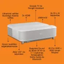 EPSON Projektor - Lifestudio Grand – EH-LS670W Gyémántfehér (3LCD, 4K Pro, 16:9, 3600 AL, 5 000 000:1, HDMI/USB/WiFi)