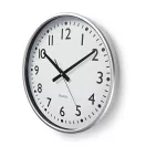 Nedis CLWA016PC38AL falióra, 38 cm átmérő,  1 x AA, ezüst/fehér, quarz technológia, 1,5V