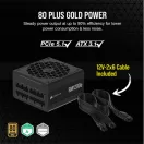 CORSAIR Tápegység Moduláris, RM1200e, 1200W, 14cm, ATX3.1, 80+ Gold