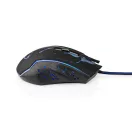 Nedis GMWD210BK gamer egér, 1200 / 1800 / 2400 / 3600 dpi | Állítható DPI | Gombok száma: 6 | Programozható gombok