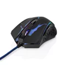 Nedis GMWD210BK gamer egér, 1200 / 1800 / 2400 / 3600 dpi | Állítható DPI | Gombok száma: 6 | Programozható gombok