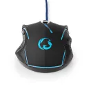 Nedis GMWD210BK gamer egér, 1200 / 1800 / 2400 / 3600 dpi | Állítható DPI | Gombok száma: 6 | Programozható gombok
