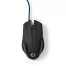 Nedis GMWD110BK gamer egér, 1200 / 2400 / 4800 / 7200 dpi | Állítható DPI | Gombok száma: 6 | Programozható gombok