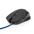 Nedis GMWD110BK gamer egér, 1200 / 2400 / 4800 / 7200 dpi | Állítható DPI | Gombok száma: 6 | Programozható gombok