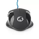 Nedis GMWD110BK gamer egér, 1200 / 2400 / 4800 / 7200 dpi | Állítható DPI | Gombok száma: 6 | Programozható gombok