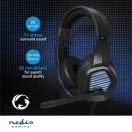 Nedis GHST410BK USB gamer headset, 7.1 térhatás, LED világítás, 2,1m kábel