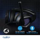 Nedis GHST410BK USB gamer headset, 7.1 térhatás, LED világítás, 2,1m kábel