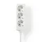 Nedis EXSO315F1WTB földelt 3 aljzatos elosztó, 1,5m, H05VV-F 3G1,5mm2, 3680 W | 16 A