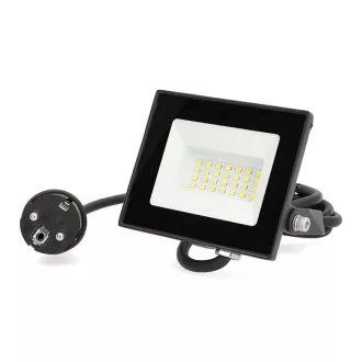   Nedis LLFL11BLK LED reflektor 20W, IP44, 4000 K, 1620 lm, 220 - 240 V AC 50/60 Hz, Energiaosztály: F