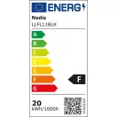Nedis LLFL11BLK LED reflektor 20W, IP44, 4000 K, 1620 lm, 220 - 240 V AC 50/60 Hz, Energiaosztály: F