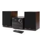 SHARP XL-B512BR Bluetooth mikrohifi rendszer barna fa hangszórókkal, 45W, USB/Bluetooth