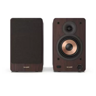   SHARP CP-SS30BR 2.0 Polchangszóró, 60W, USB/Bluetooth, Barna