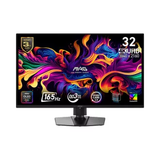   MSI Monitor GAMING MAG 322UP QD-OLED E16, 31,5" UHD 3840x2160, 16:9, 165Hz,1500000:1, 0,03ms, 2x HDMI, DP, USB-C, Black