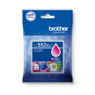   BROTHER Tintapatron LC552XLM,  Szuper nagy töltetű - 1500 oldal, Magenta