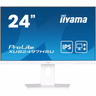   IIYAMA ProLite monitor, IPS, 23.8", 1920x1080, 16:9, 300 cd/m2, 1ms, 1300:1, HDMI/DisplayPort/USB