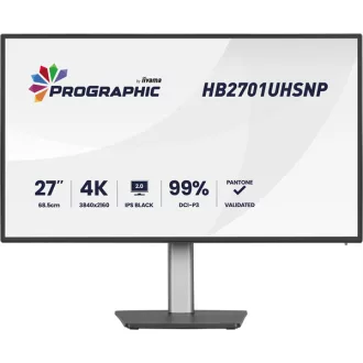   IIYAMA ProGraphic monitor, IPS, 27", 3840x2160, 16:9, 450 cd/m˛, 4ms, 3000:1, HDMI/DisplayPort/USB-C/RJ45