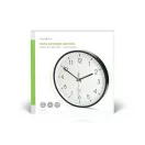 Nedis CLWA6226BK rádióvezérelt óra, 30 cm átmérő,  műanyag, csendes szerkezet