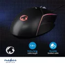 Nedis GMWD510BK gamer egér, állítható 800 / 1200 / 2400 / 3200 / 4800 / 7200 dpi | Gombok száma: 6 | RGB