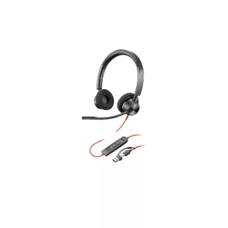   HP POLY fejhallgató Blackwire 3220 sztereó USB-C+USB-C/USB-A adapter